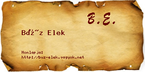 Búz Elek névjegykártya