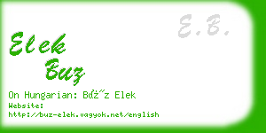 elek buz business card